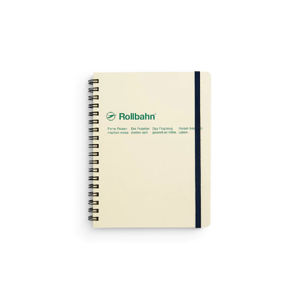 Rollbahn Spiral Bound Notebook Grid Large Cream