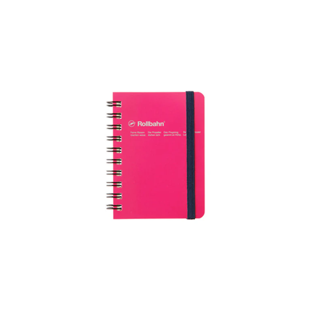 Rollbahn spiral bound grid notebook medium rose bill s store