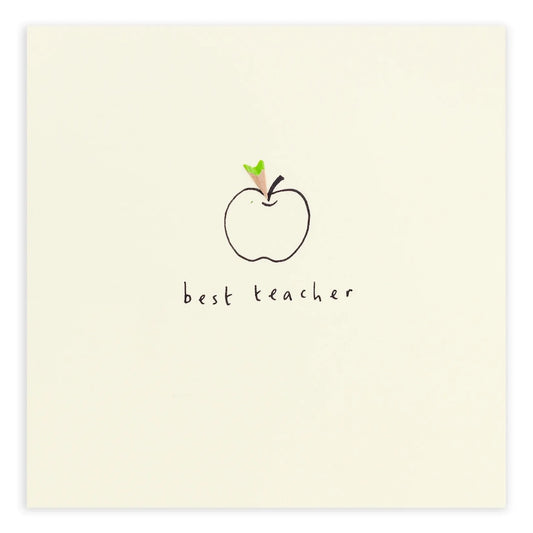 Teacher Apple Pencil Shavings Greeting Card