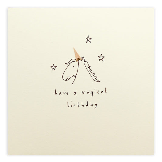 Birthday Unicorn Pencil Shavings Greeting Card