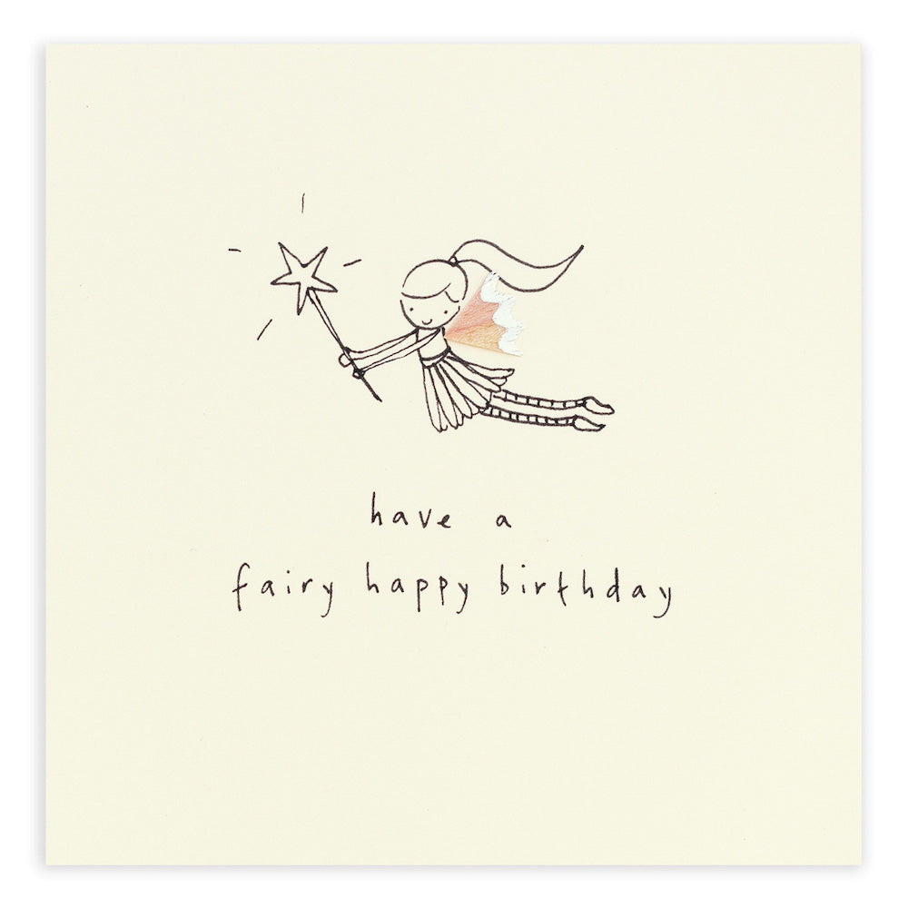 Birthday Fairy Pencil Shavings Greeting Card
