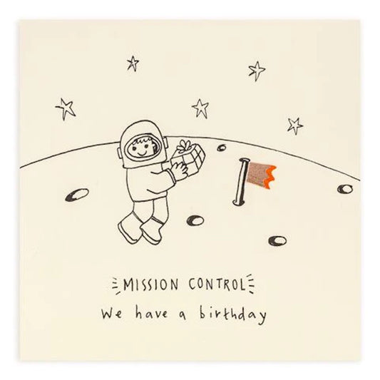 Mission Control Birthday Pencil Shavings Greeting Card