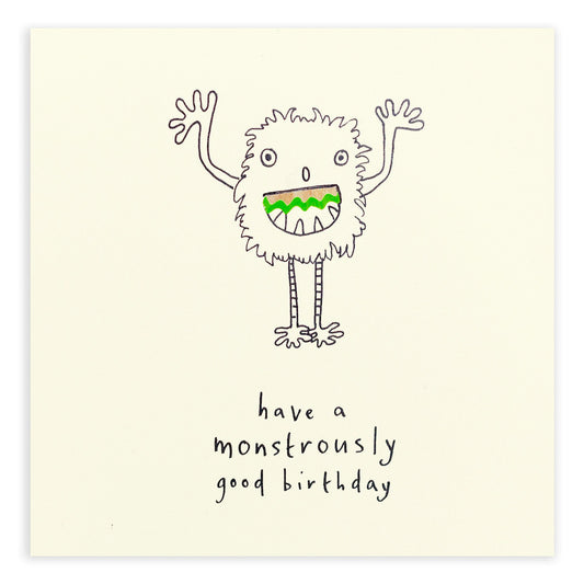 Birthday Monster Pencil Shavings Greeting Card