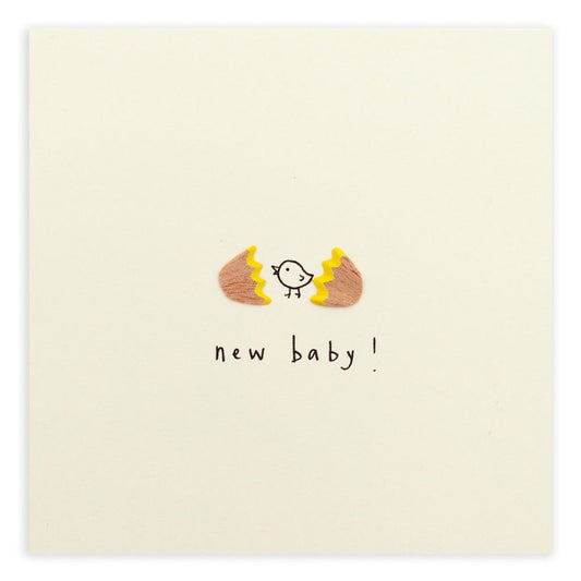 New Baby Egg Pencil Shavings Greeting Card