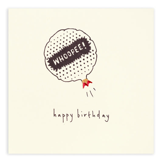 Whoopee Birthday Pencil Shavings Greeting Card