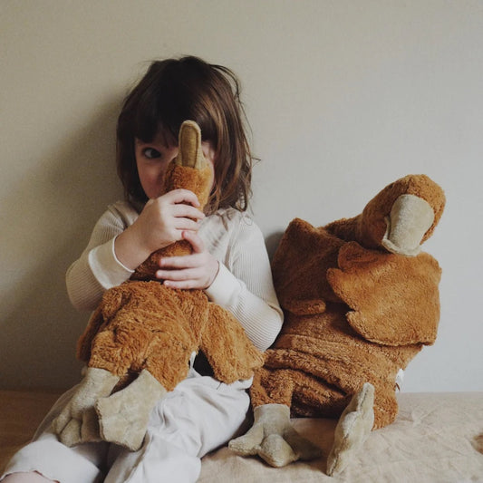 Cuddly Animal Goose Small Rust with Removable Heat/ Cool Pack