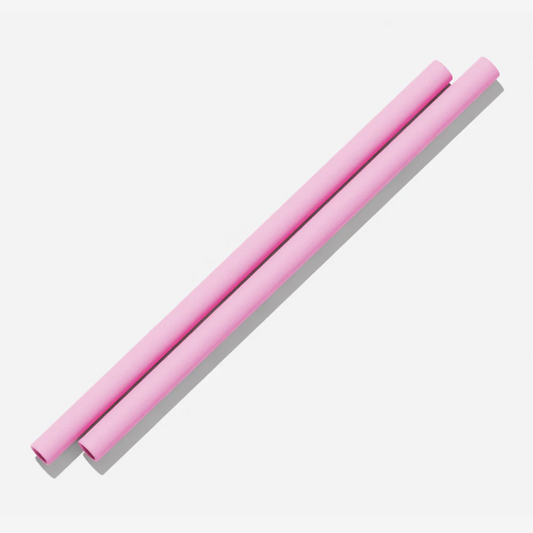 Silicone Straws 2 Pack Bubblegum