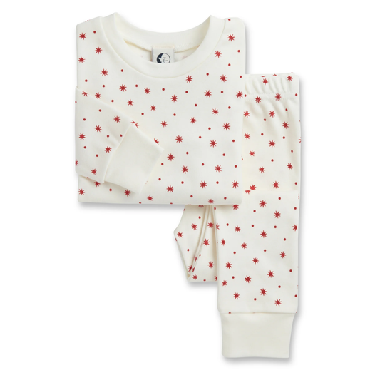 Kids Classic Pyjama Set Red Stars