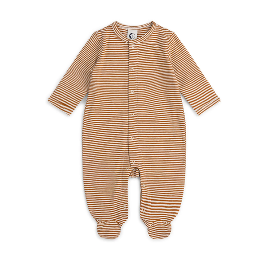 Baby Sleepsuit | Chestnut Stripe