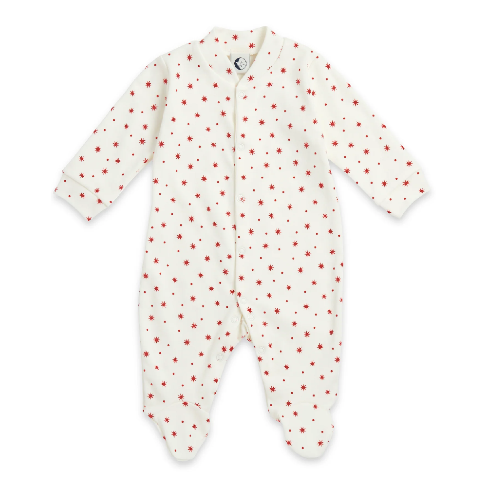 Baby Sleepsuit Red Star