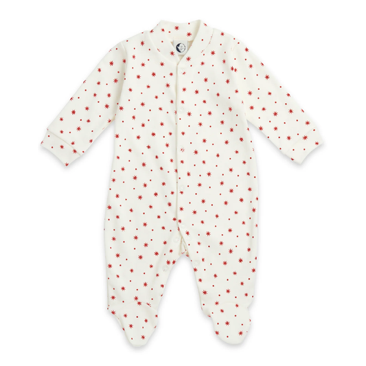 Baby Sleepsuit Red Star
