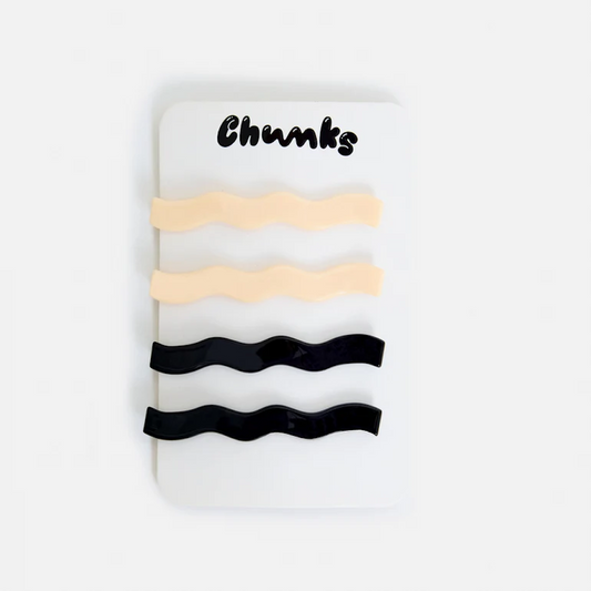 Slides In Wavy Cream & Black