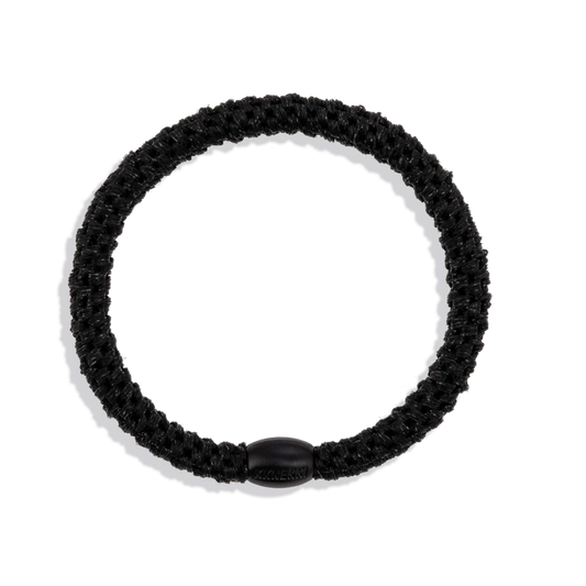 Slim Black Glitter Hair Tie