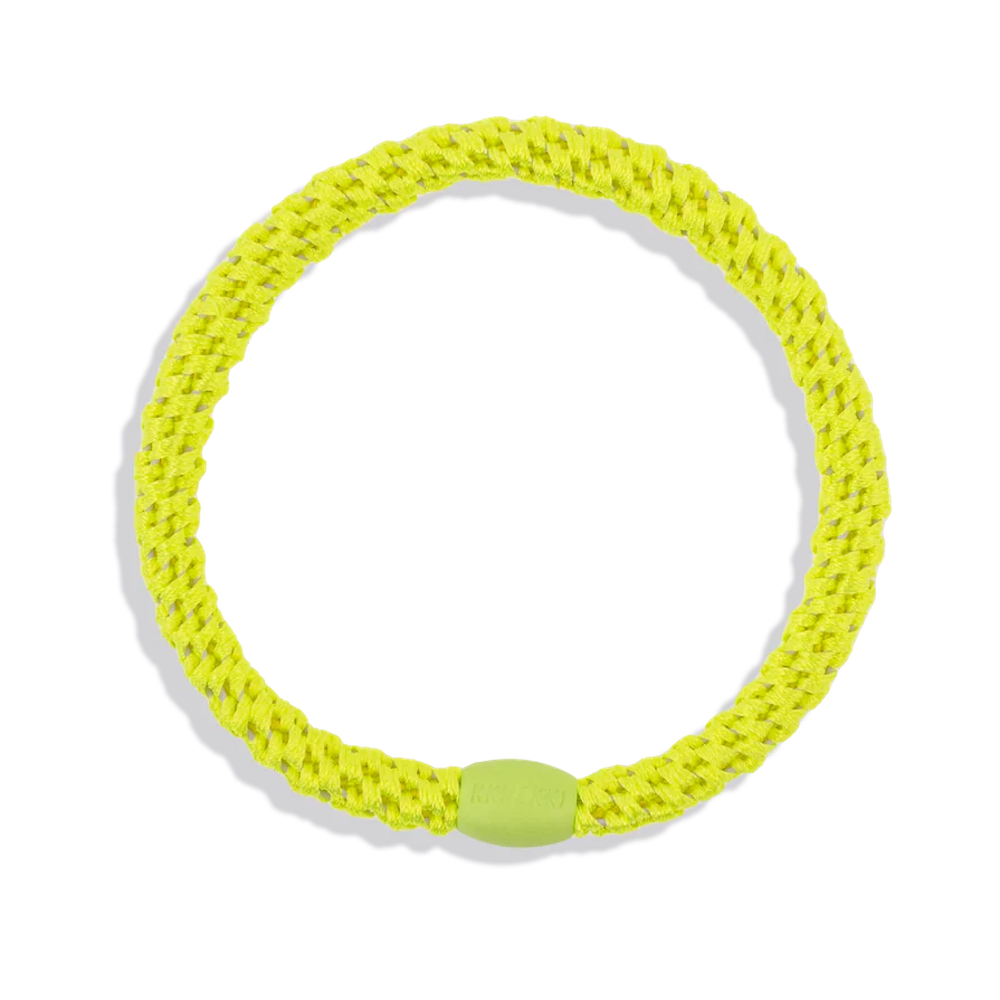 Slim Neon Yellow Hair Tie