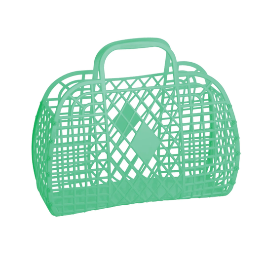 Retro Basket Small Green