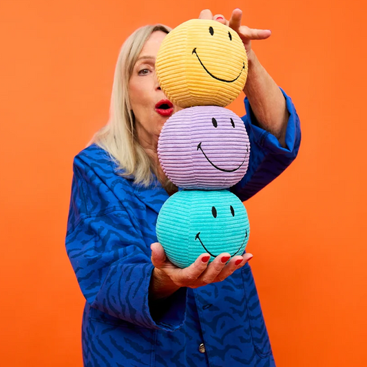 Smiley Eco Corduroy Yellow 13cm