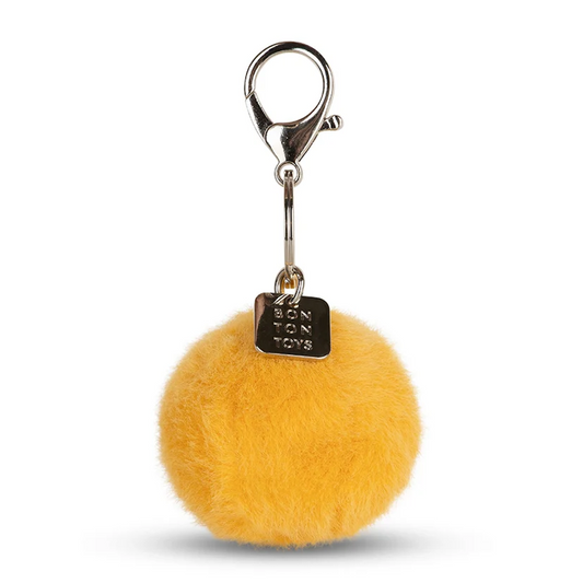 Smiley Keychain Eco Fuzzy Yellow