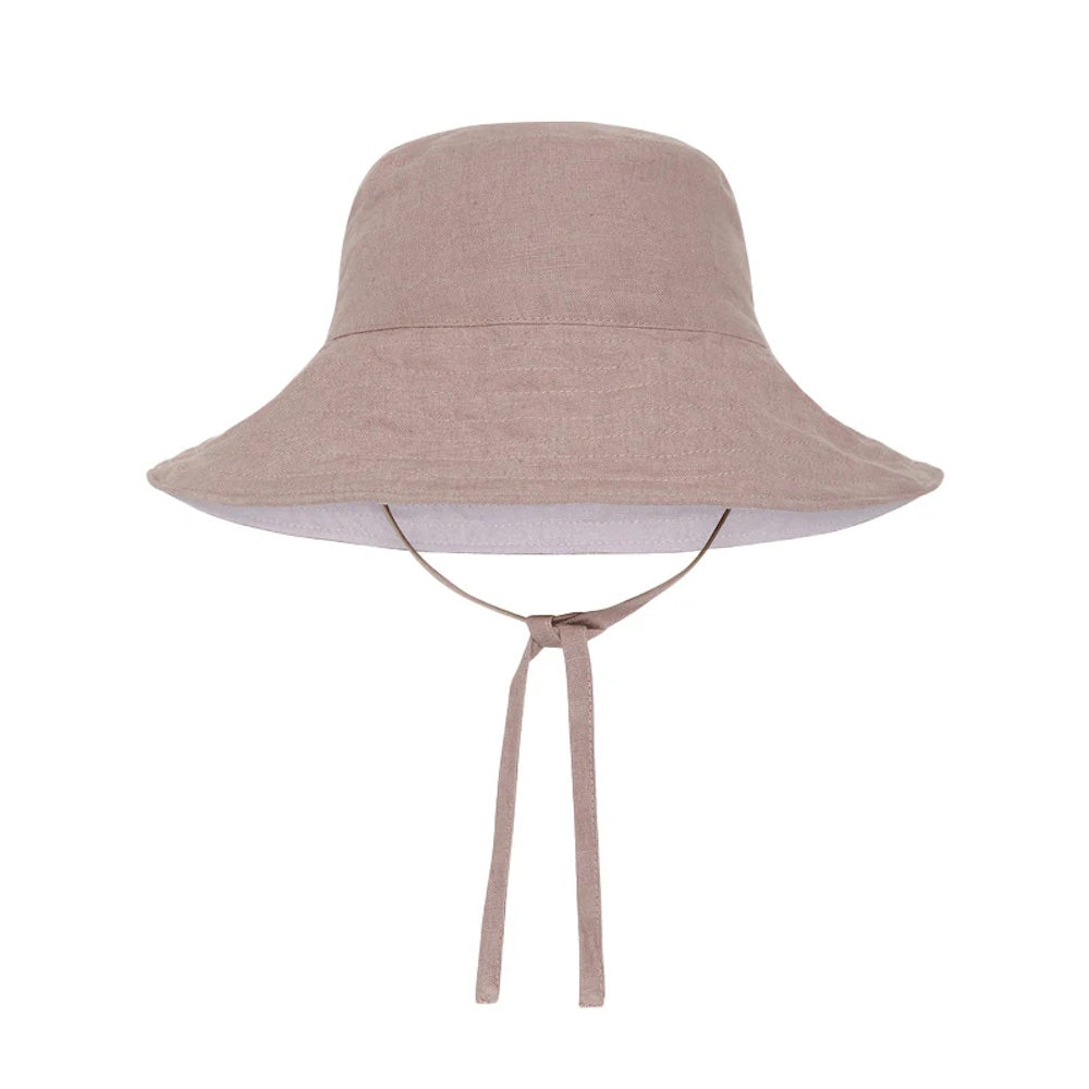 Baby Sun Hat with Ties Lilac