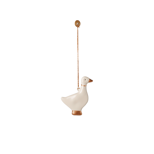 Metal Ornament Goose Gold