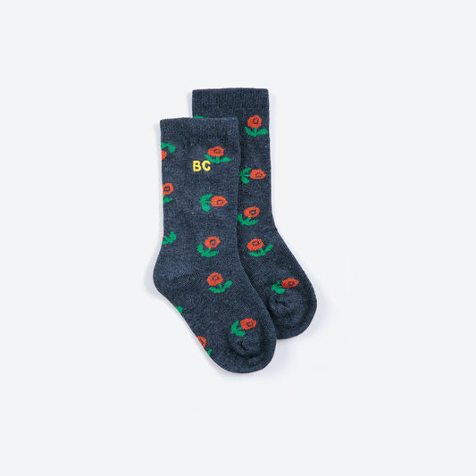 Stamp Bloom All Over Long Socks