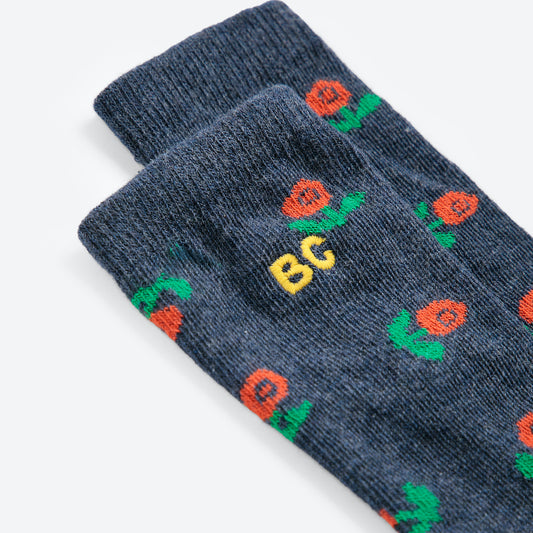 Stamp Bloom All Over Long Socks
