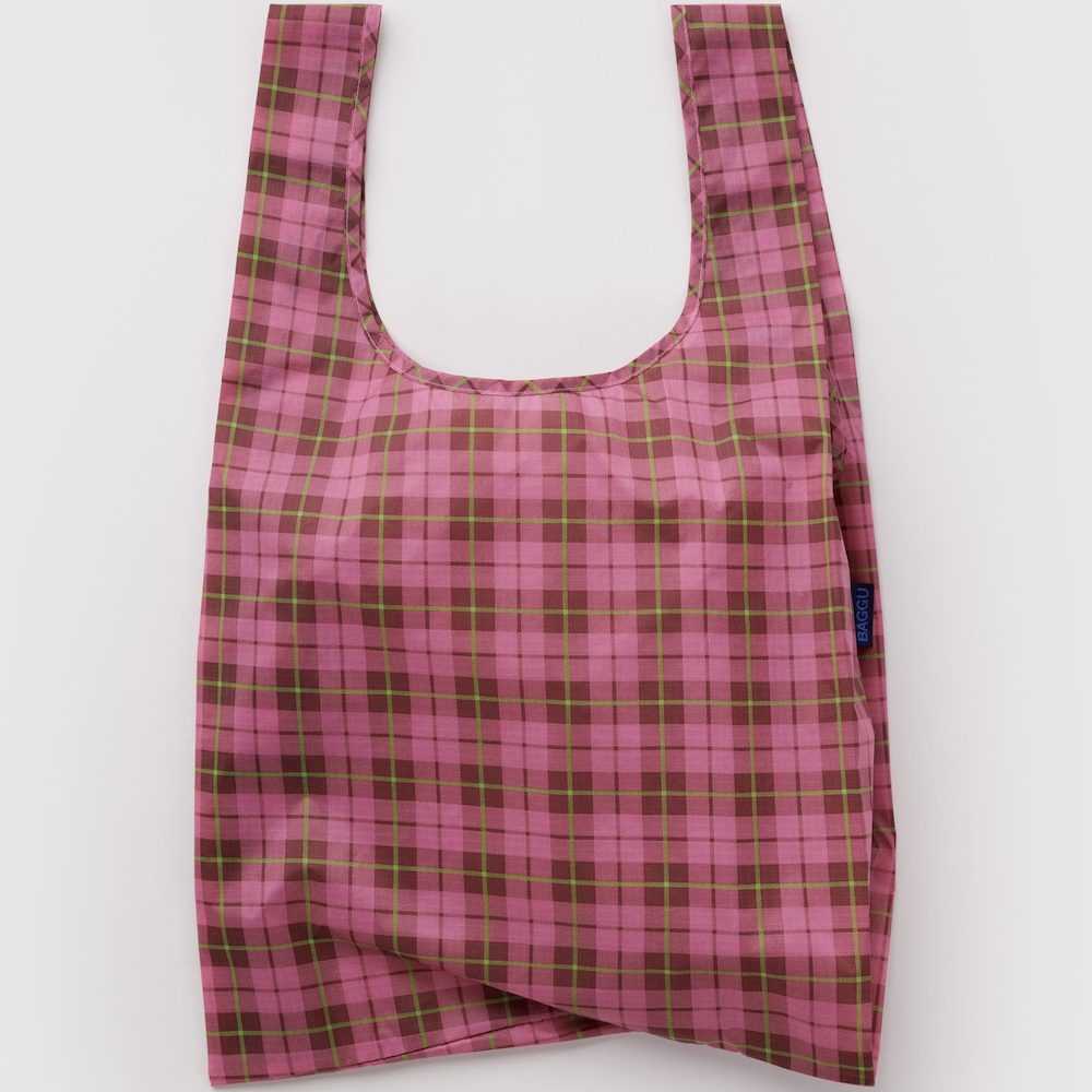 Standard Baggu Azalea Pink Tartan