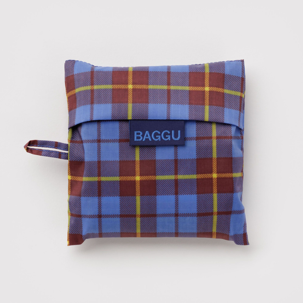 Standard Baggu Blue Tartan