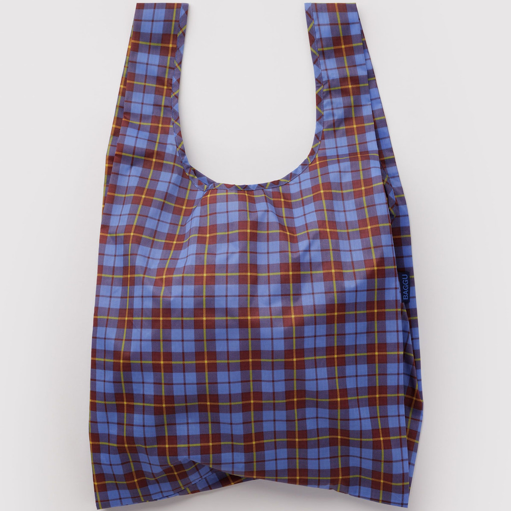 Standard Baggu Blue Tartan