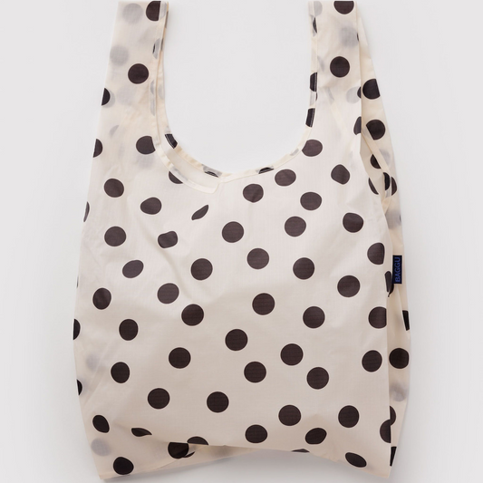 Standard Baggu Cream And Black Polka Dot