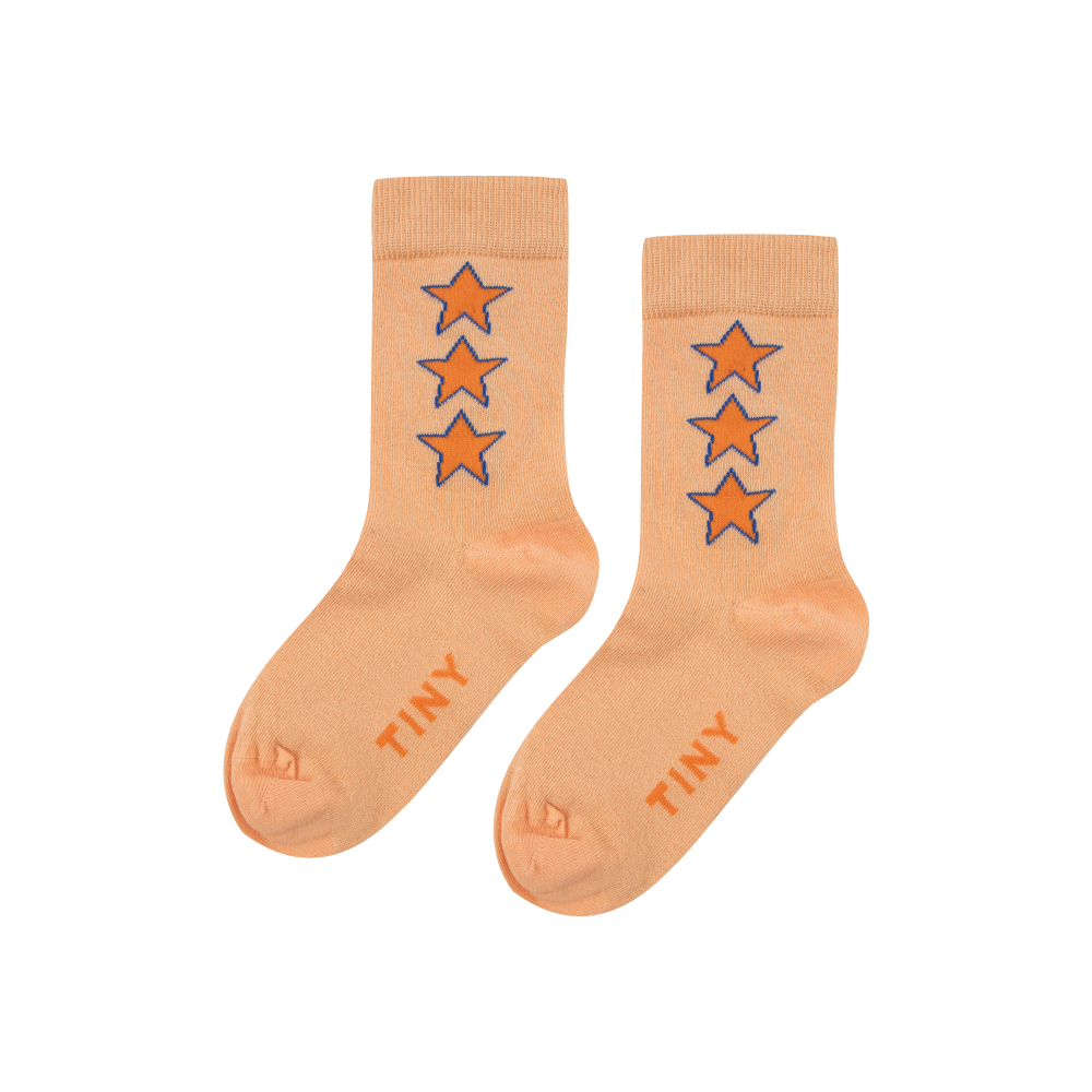 Stars Papaya Medium Socks Kids