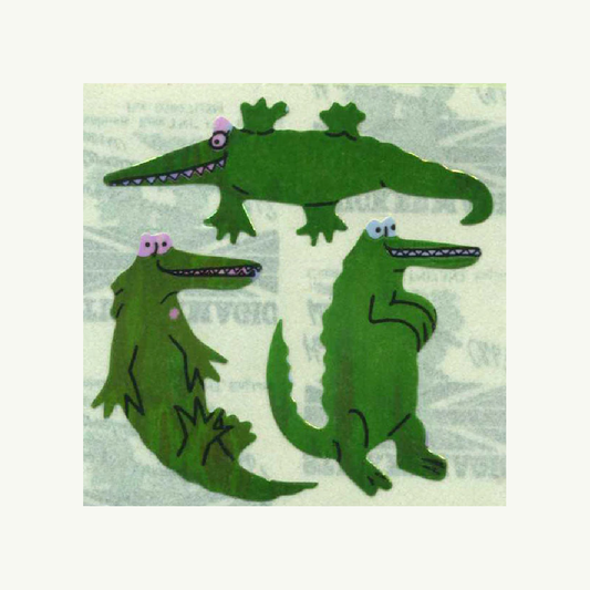 Crocodile Pearlie Stickers Off The Roll