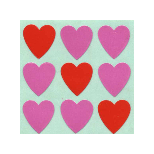 Pink Hearts Paper Stickers Off The Roll