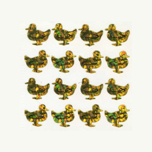 Ducklings Prismatic Stickers Off The Roll