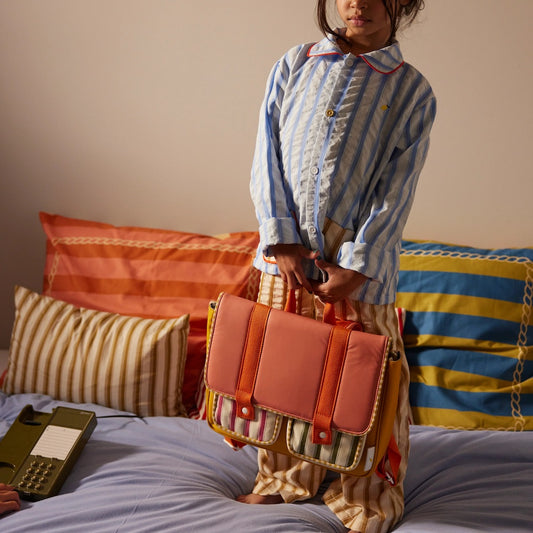 Schoolbag Wonders Coral Pink + Submarine Yellow