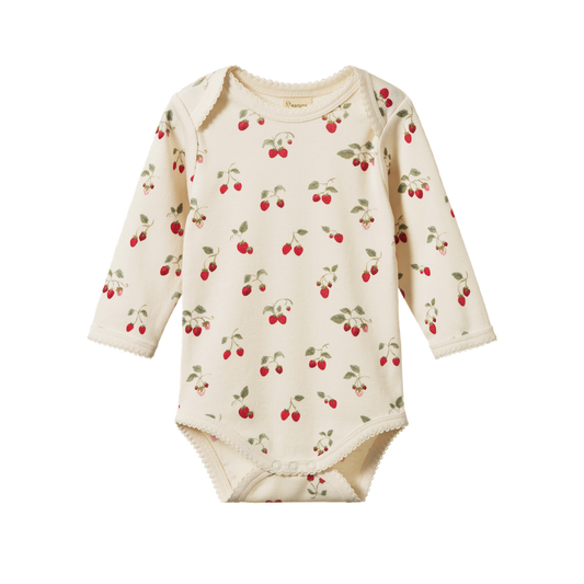 Long Sleeve Bodysuit Strawberry Blush