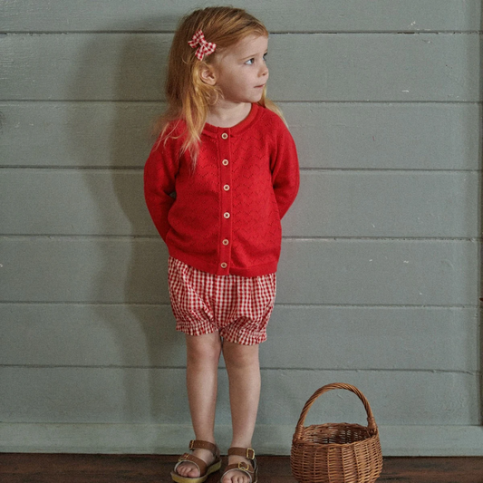 Betty Shorts red Check