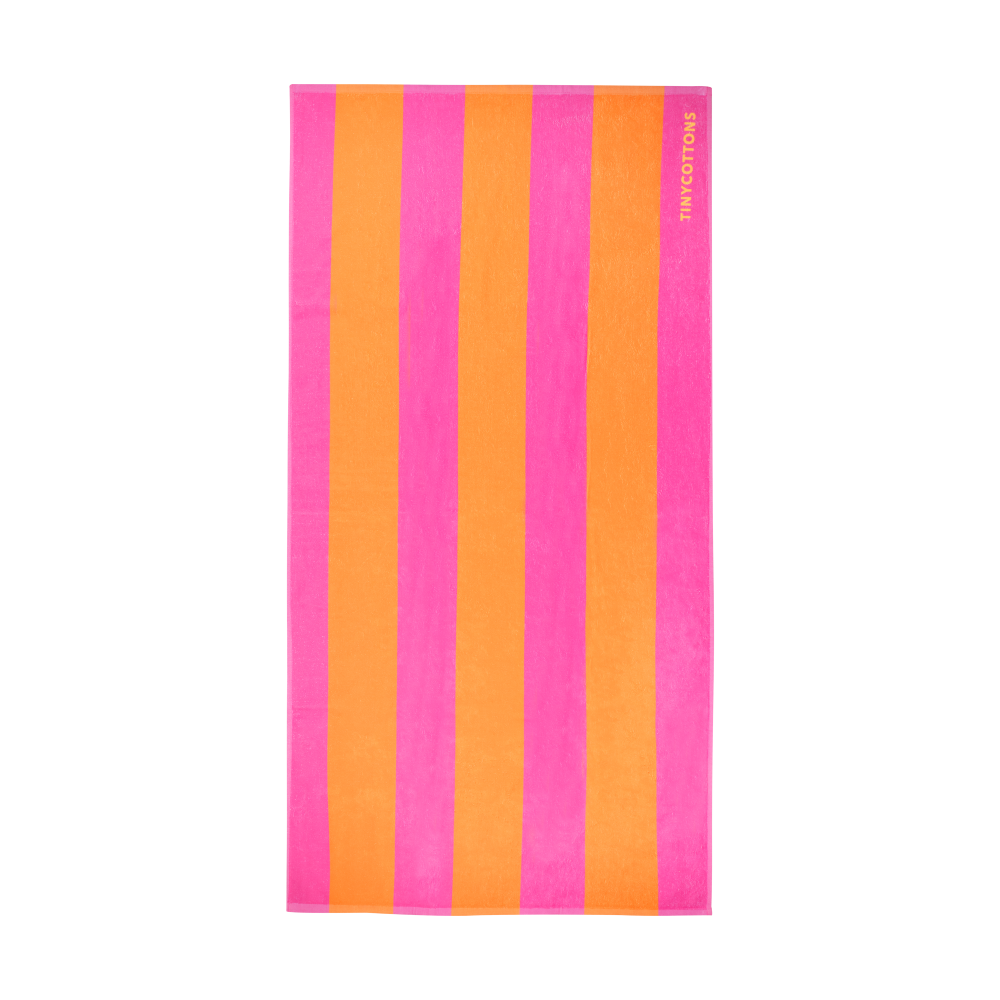 Stripes Towel Marigold / Dark Pink