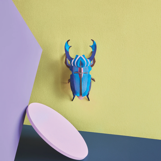 Wall Art Beetles B6 Azure Stag Beetle