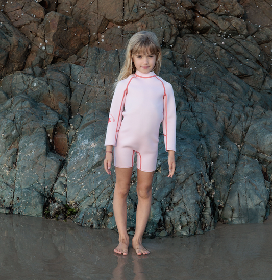 Springsuit Wetsuit Powder Pink/ Tomato