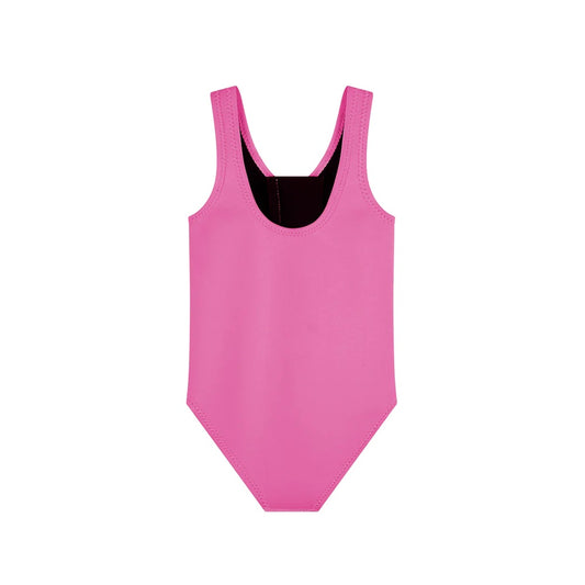 Zip Front Swimsuit Fuchsia Pink