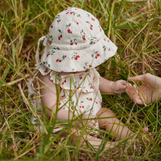 Muslin Sunhat Strawberry Blush