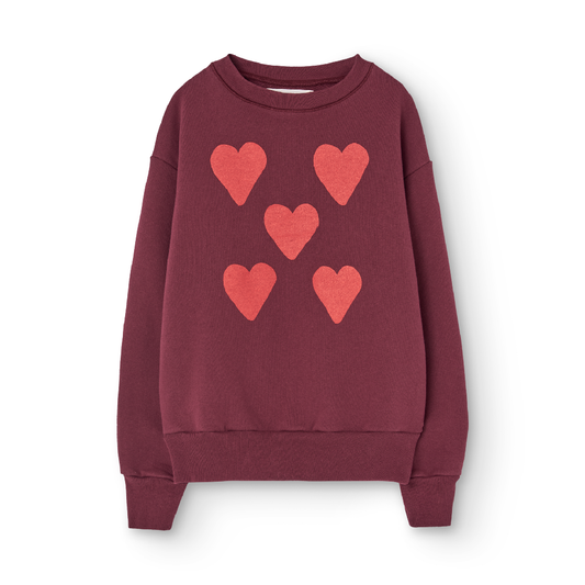 Hearts Browned Garnet Bear Sweatshirt