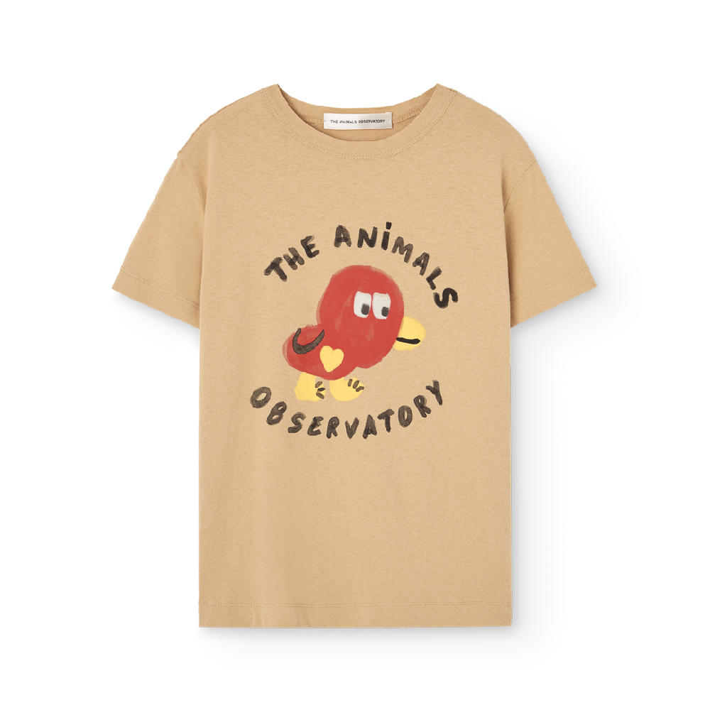 Rooster Kid T Shirt Soft Brown