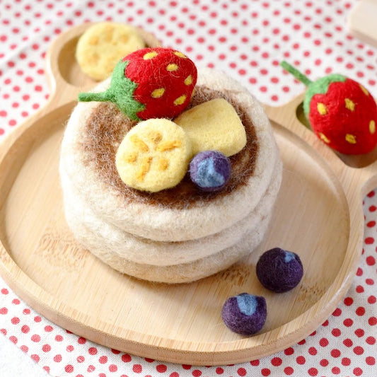 Felt Pancake Stack Play Food Set