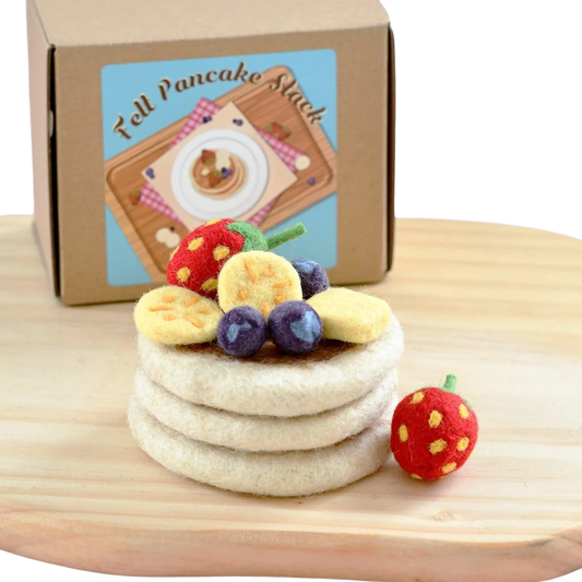 Felt Pancake Stack Play Food Set