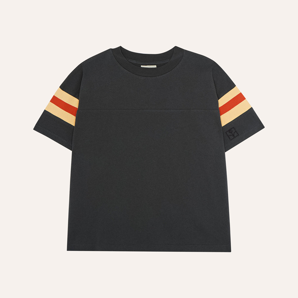 Bicolour Bands Grey T Shirt
