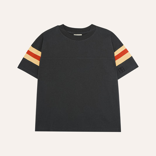 Bicolour Bands Grey T Shirt