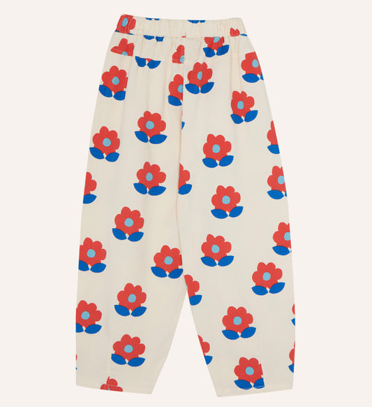 Big Flowers Corduroy Trousers
