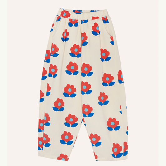 Big Flowers Corduroy Trousers