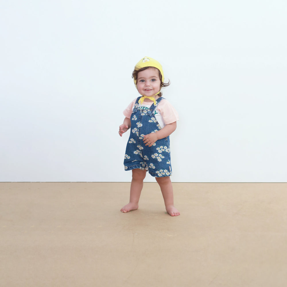 Blossoms Denim Short Dungaree
